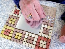 Mosaic Mirrors - what could be easier? A square template and lots of little squares . . . Well, people got stuck in to the Mathematics of it all and devised some beautiful geometric patterns.  Gets the brain cells working!