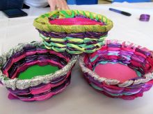 Bowl Weaving close up - great for improving dexterity and getting those fingers moving.