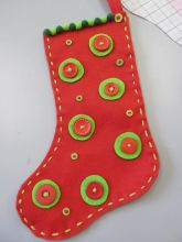 Christmas Stockings - felt is soft and easy to use.  A simple stitch is all you need to get going on this festive Xmas Sewing Project.