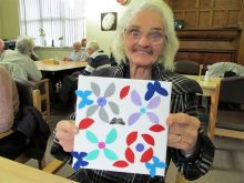 Decoupage Wall Art Craft Session for Age UK Beeches Day Centre at West Bromwich