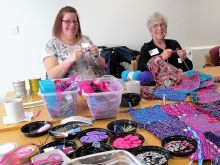 Participants created imaginative Knitting and Crochet &quot;patches&quot; which formed part of an enormous Magic Carpet.  This went on Public display during WGT&#039;s panto run of Aladdin!