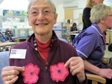 Flowers created for a special Remembrance Wreath which was chosen for display at the Commonwealth Heads of Governement Meeting in London as part of The Unremembered Project.