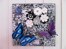 Decoupage Wall Art on Canvas.  People love using our special Design Papers, embellishments and other trimmings!  And they finish the Craft Session with something to be proud of!