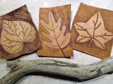Pyrography or Pokerwork is always popular!  If you can use a Bingo Dabber, you can do this!  People can choose from our range of real wood items like boxes, house signs, candlesticks, coasters, and learn how to burn their design into the wood.