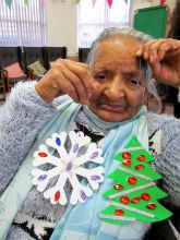 More Xmas Decorations with Age UK Sandwell Birmingham at the Beeches Day Centre.