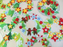 Fun Xmas Wreaths made in a Craft Activity Session with Age UK Sandwell Birmingham.