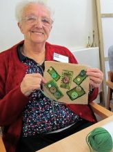 Compton Care Hospice Wolverhampton patients, volunteers and staff enjoyed learning how to make Applique designs using Craft fabrics.